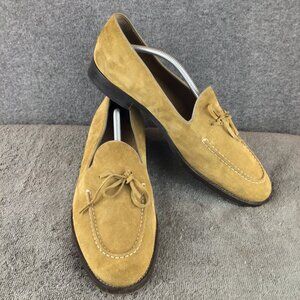 VTG Founders Made in Italy Men's String Loafers Sz 13 Camel